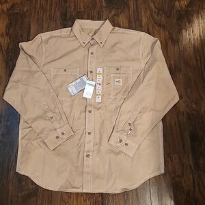 Carhartt Men's Long-Sleeve, Dark Khaki, X-Large